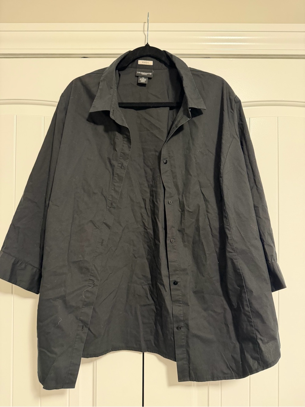 Black Womens Button-Up shirt - Liz Claiborne